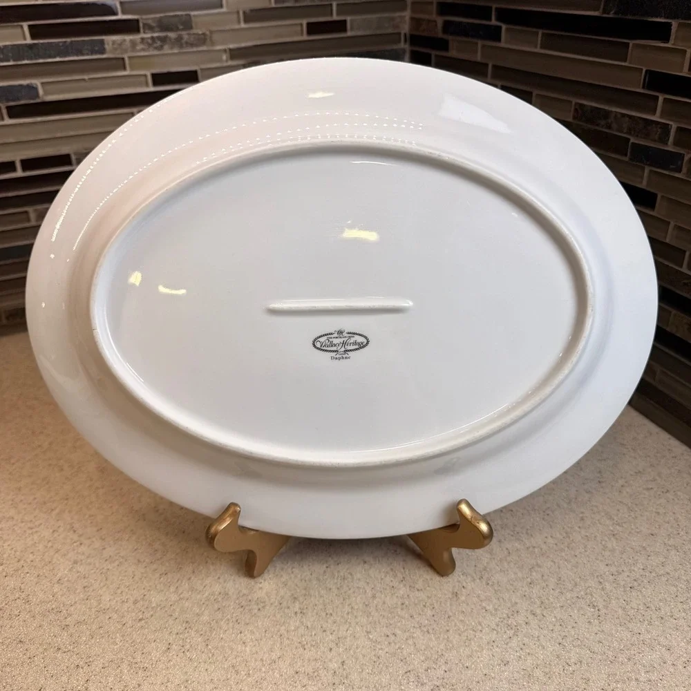 VTG Wallace Heritage Daphne Oval Serving Platter 14